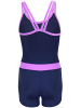 Aquarti Mädchen Badeanzug mit Bein Racerback in lila