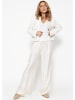 SASSYCLASSY Strick Top mit V-Ausschnitt in Offwhite