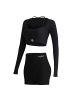 YEAZ CLUB LEVEL SET Long Top + Shorts in schwarz