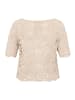 Betty Barclay Lochstrick-Pullover mit U-Boot-Ausschnitt in beige