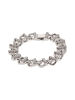 faina Women Chain Link Bracelet With Rhinestones in Silver