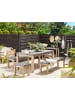 Beliani 5-tlg Gartentisch Set OSTUNI in Grau/Braun