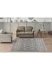 Kayoom Kurzflor Teppich Rhombus 325 in grau - beige - rechteckig
