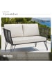 tectake Garten-Loungesofa Sundo, 131 x 67 x 71 cm, anthrazit