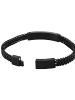 Adeliás Unisex Armband – Panzerarmband aus Edelstahl 22,5 cm in schwarz