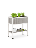 relaxdays Hochbeet in Grau-Weiß - (B)74 x (H)80,5 x (T)38 cm