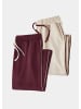 GOLDNER Kurzgröße:  Freizeithose Bequeme Loungehosen im Doppelpack in beige / bordeaux