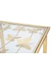 Mauro Ferretti Konsolentisch aus goldenem Metall mit Schmetterlingsmotiv, 100 x 35 x 80 cm