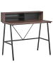 Beliani Schreibtisch HARISON in Braun/Schwarz - (W) 100 x (H) 96 x (L) 53 cm