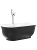 Beliani Freistehende Badewannen TESORO in Schwarz/Weiß/Silber