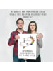 Mr. & Mrs. Panda Poster Einhorn Blümchentail mit Spruch in Weiß