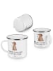Mr. & Mrs. Panda Teetasse Hund Blume mit Spruch in Weiß