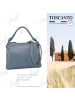 Toscanto Leder Schultertasche Toscanto Tasche blau ca. 37cm