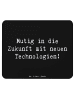 Mr. & Mrs. Panda Maus-Pad Spruch Neuen Technologien begegnen mit... in Schwarz