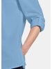 GOLDNER Kurzgröße:  Baumwollbluse mit Hemdkragen in blau