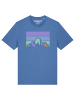 wat? Apparel T-Shirt Retro Landscape in Bright Blue