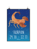 Mr. & Mrs. Panda Artprint Sternzeichen Skorpion Classic mit Spruch in Sternenhimmel Blau