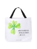 Mr. & Mrs. Panda Schultasche Blume Kleeblatt mit Spruch in Weiß
