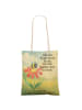 Mr. & Mrs. Panda Shopper-Tasche Hummel Blume Design mit Spruch in Weiß