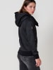 KOROSHI Offener Damen-Hoodie mit Aufdruck in SCHWARZ