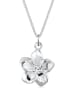 Elli Halskette 925 Sterling Silber Frangipani Blüte in Weiß