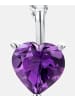 Diamant L'éternel Halskette mit Anhänger aus 375 Weißgold mit Amethyst Herz-Design