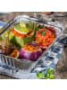 relaxdays 100 x Aluschalen mit Deckel in Silber - (B)13 x (H)4 x (T)10 cm