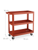 relaxdays Werkstattwagen in Rot - (B)78 x (H)76 x (T)35 cm