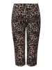 ONLY Carmakoma Legere Capri Hose mit Kordelzug und Leopardenmuster in Braun