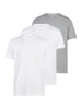 Redmond T-Shirt Basic in Weiß / grau