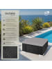 tectake Rattan Sitzhocker Bitonto 53 x 53 x 26 cm, schwarz/grau