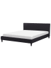 Beliani Doppelbett FITOU in Schwarz/Braun - (W) 190 x (H) 87 x (L) 214 cm