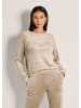 MADELEINE Langarm Animal-Print Pullover in taupe