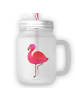 Mr. & Mrs. Panda Glas Flamingo Classic ohne Spruch in Transparent