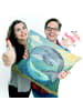 Mr. & Mrs. Panda Sofa Kissen Walfisch Thunfisch Design ohne Spruch in Weiß