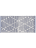Beliani Kurzflor SYNOPA in Blau/Weiß - (W) 80 x (H) 3 x (L) 150 cm
