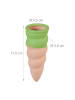 relaxdays 4 x Tonkegel in Terrakotta/ Grün - (H)11,5 x Ø 4,5 cm