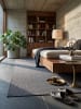 KADIMA DESIGN Teppich Kurzflor Uni pflegeleicht Wohnzimmer Schlafzimmer Flur in Anthrazit