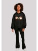 F4NT4STIC Oversized Hoody Peace Love Santa Weihnachten in schwarz