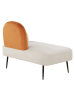 Beliani Chaiselongue ARCEY in Orange/Weiß - (W) 76 x (H) 100 x (L) 120 cm