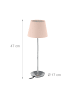 relaxdays Tischlampe in Rosa/ Silber - (H)47 x Ø 17 cm