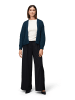 Zero  Grobstrickjacke offener Style in Teal Ocean