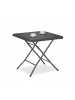 relaxdays Gartentisch "Holzoptik" in Grau - (B)78 x (H)74 x (T)78 cm