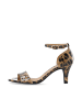Bianco Sandalen mit breiten Riemen in LeoPrint