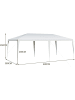 COSTWAY 6x3m Gartenpavillon in Weiß