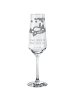 Mr. & Mrs. Panda Trinkglas Fuchs Sterne mit Spruch in Transparent