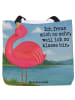 Mr. & Mrs. Panda Schultertasche Flamingo Stolz Design mit Spruch in Weiß