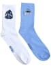 Lilo & Stitch 2er Pack Disney Lilo & Stitch Socken STITCH Sneaker Strümpfe in blau/weiß