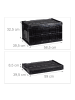 relaxdays 8x Transportbox in Schwarz - 60 l