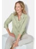 GOLDNER Ausbrennerbluse Viskosebluse mit filigranem Muster in salbei